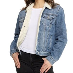 Lucky Brand Denim Sherpa-Lined Jacket